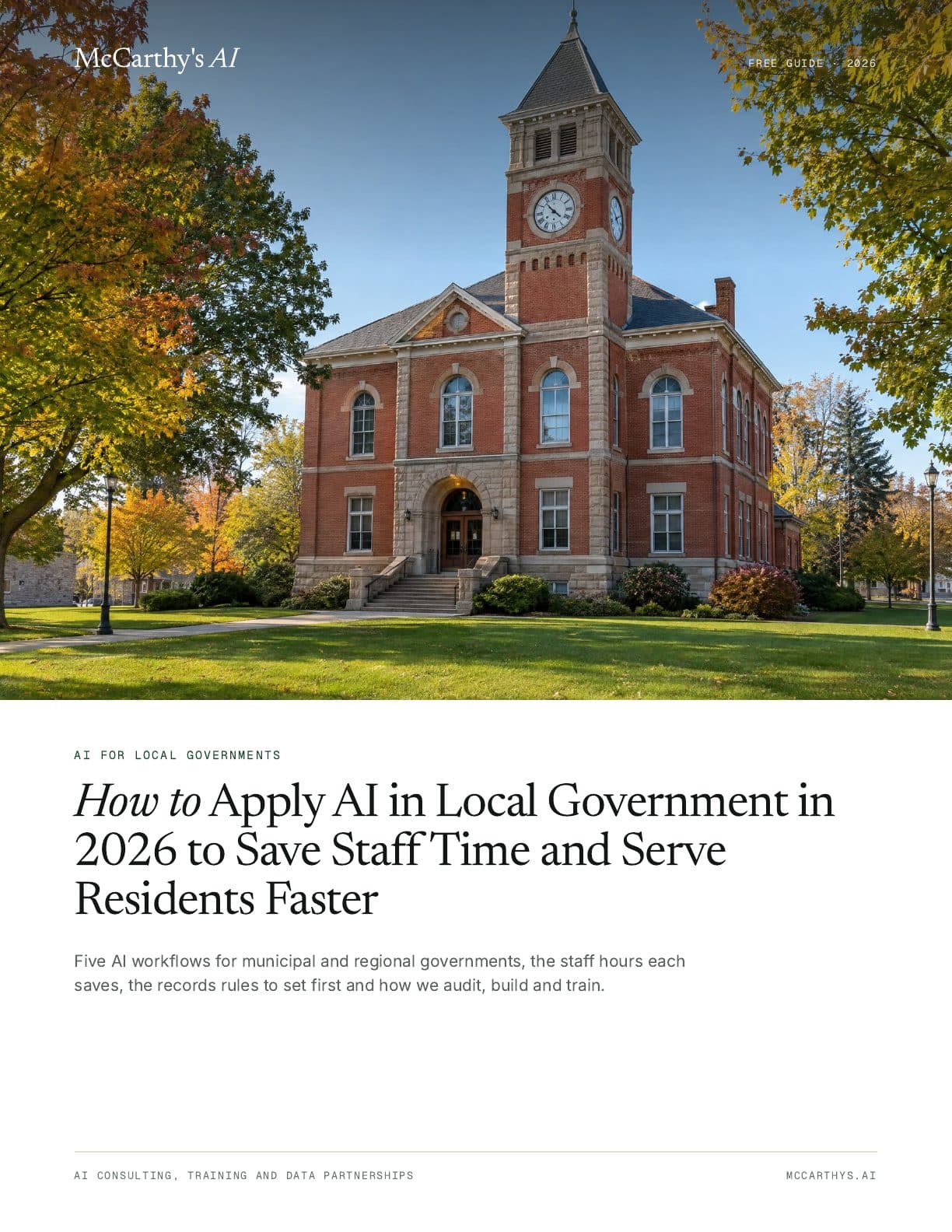 Cover of How to Apply AI in Local Government in 2026 to Save Staff Time and Serve Residents Faster