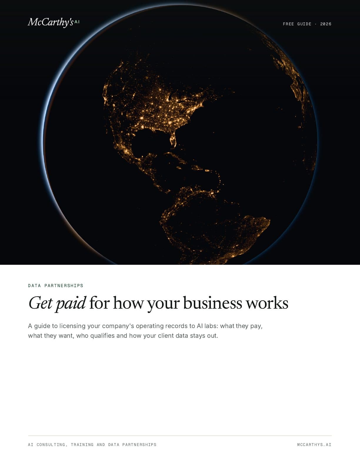 Cover of Get Paid for How Your Business Works: A Guide to Licensing Your Company Data