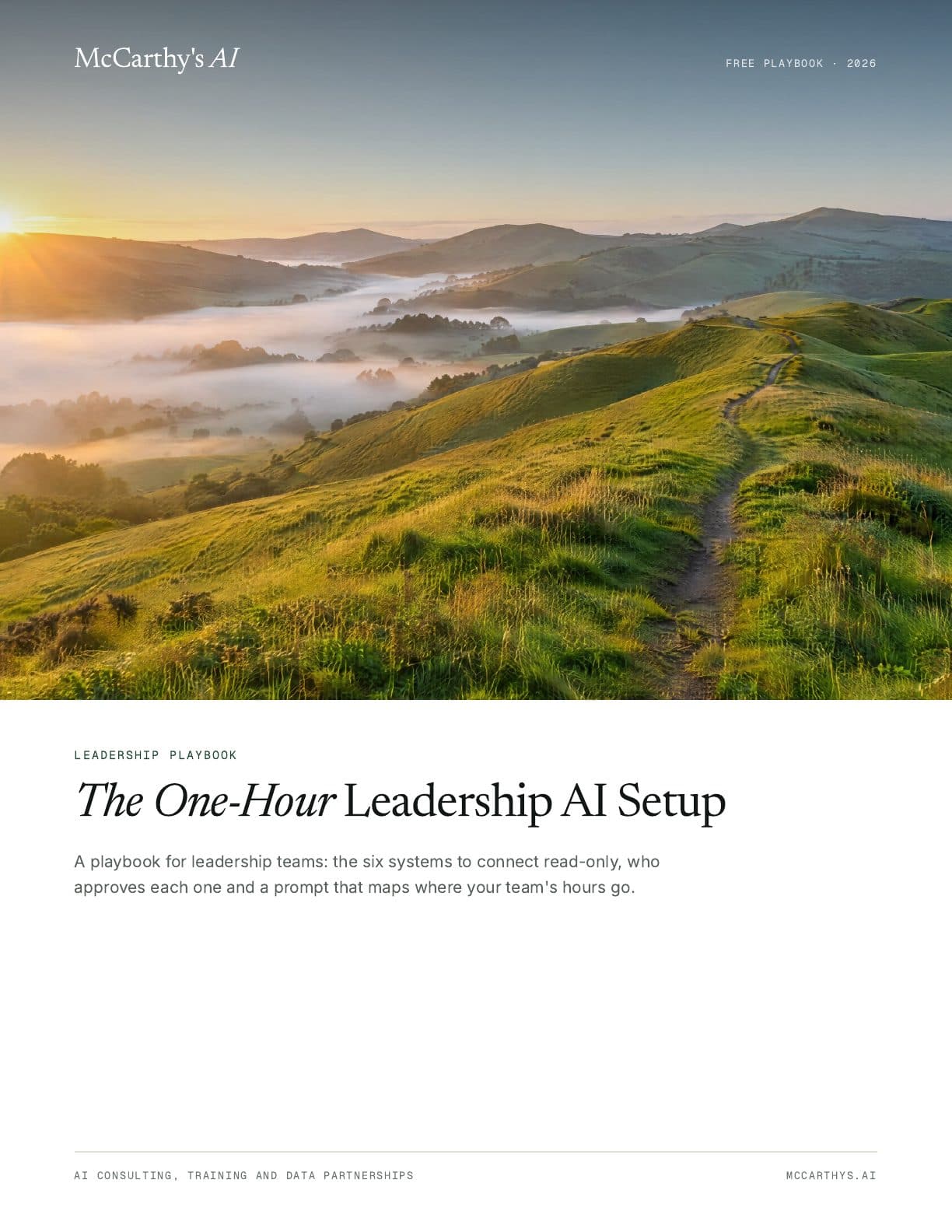 Cover of The One-Hour Leadership AI Setup: Connect Your Systems and See Where the Hours Go